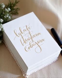 Personalized note cards with beautiful hand-lettered design